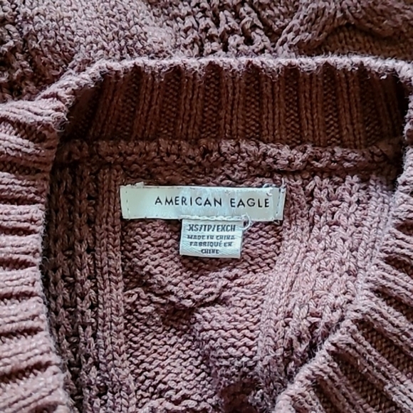 American Eagle Outfitters Women's Cable Knit Brown Sweater XS Cotton Blend! - Picture 12 of 15